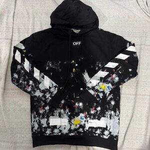 Off-White Diag Galaxy Brushed Over Hoodie Black